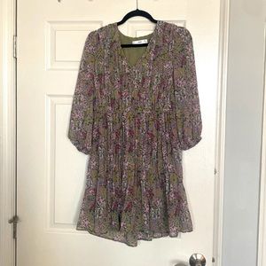 Mango Pleated Mini Dress